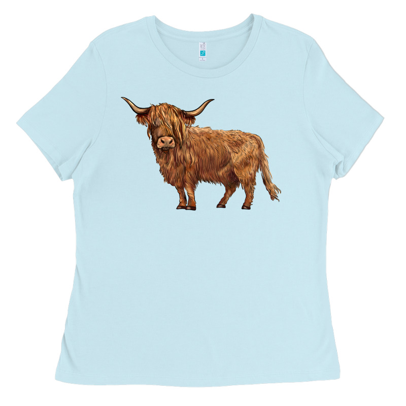 Highland Cow Ladies Tee by BarkalooDesign | Teevron