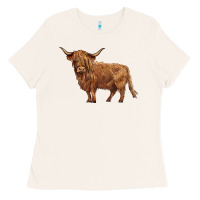Bone highland cow Ladies Tee - BarkalooDesign