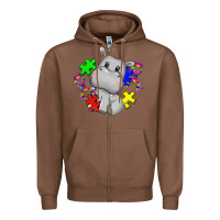 Chestnut autism hippopotamus Zipper Hoodie - CowGirlArtShop