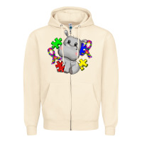 Sandshell autism hippopotamus Zipper Hoodie - CowGirlArtShop