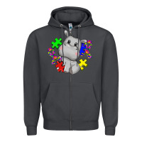 Smoke autism hippopotamus Zipper Hoodie - CowGirlArtShop