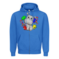 True Royal autism hippopotamus Zipper Hoodie - CowGirlArtShop