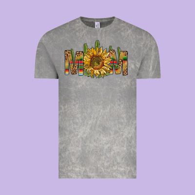 Western Mom With Sunflower Vintage Tee Designed By Bundleandbundleshop