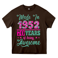 Chocolate Brown made in 1952, 70 years of being awesome kopya Heavy Core Tee - Jasminsmagicworld