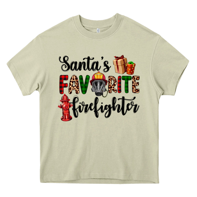 Santa's Favorite Firefighter Heavy Core Tee by AdoDesignShop | Teevron