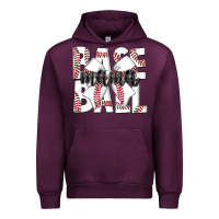 Mauve Wine baseball mama Urban Hoodie - CowhideDigitalArt