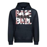 Navy baseball mama Urban Hoodie - CowhideDigitalArt