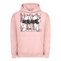 Pigment Salmon baseball mama Urban Hoodie - CowhideDigitalArt