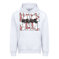 White baseball mama Urban Hoodie - CowhideDigitalArt
