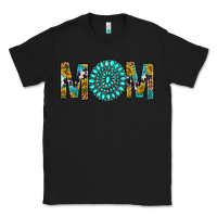 Black Western Mom With Turquoise Gemstone Classic Tee - BundleAndBundleShop