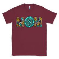 Burgundy Western Mom With Turquoise Gemstone Classic Tee - BundleAndBundleShop