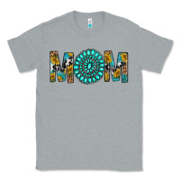Heather Grey Western Mom With Turquoise Gemstone Classic Tee - BundleAndBundleShop