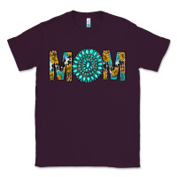 Plum Western Mom With Turquoise Gemstone Classic Tee - BundleAndBundleShop