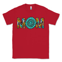 Red Western Mom With Turquoise Gemstone Classic Tee - BundleAndBundleShop