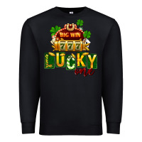 Black St. Patrick's lucky one Premium Sweatshirt - FaDigitalArtStudio
