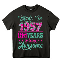 Made In 1957, 65 Years Of Being Awesome Kopya Heavy Core Tee | Teevron