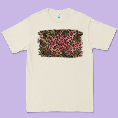 Camouflage Pink Leopard Background Premium Tee Designed By Jasminsmagicworld
