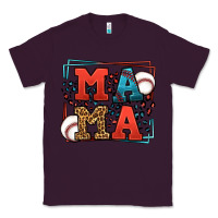 Plum leopard baseball mama Mother's Day Classic Tee - LillyAllenDesigns
