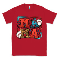 Red leopard baseball mama Mother's Day Classic Tee - LillyAllenDesigns