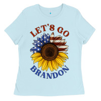 American Flag Sunflower Ladies Tee | Teevron