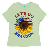 Matcha American flag sunflower Ladies Tee - Jasminsmagicworld