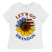 White American flag sunflower Ladies Tee - Jasminsmagicworld