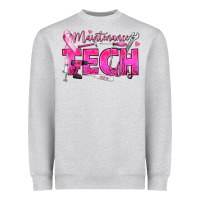Heather Grey Breast Cancer Maintenance Tech Heavyweight Sweatshirt - texasbilliewilder