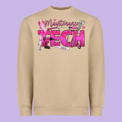 Breast Cancer Maintenance Tech Heavyweight Sweatshirt Designed By Texasbilliewilder