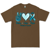 Cacao Peace Love Cure Ovarian Cancer Premium Tee - Jasminsmagicworld
