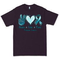 Plum Peace Love Cure Ovarian Cancer Premium Tee - Jasminsmagicworld