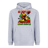 Heather Grey Steppin' into Juneteenth Heavyweight Hoodie - FaDigitalArtStudio