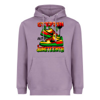 Lavender Steppin' into Juneteenth Heavyweight Hoodie - FaDigitalArtStudio