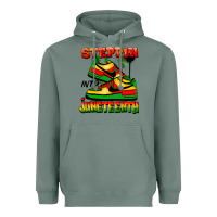 Sage Steppin' into Juneteenth Heavyweight Hoodie - FaDigitalArtStudio