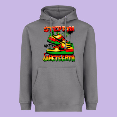 Steppin' Into Juneteenth Heavyweight Hoodie Designed By Fadigitalartstudio