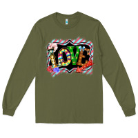 Army Green love frame digital valentines day Long Sleeve Tee - Bettercallsaul