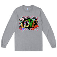 Heather Grey love frame digital valentines day Long Sleeve Tee - Bettercallsaul
