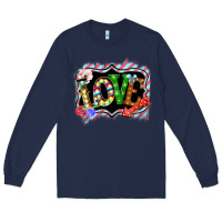 Navy love frame digital valentines day Long Sleeve Tee - Bettercallsaul