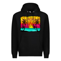 Black summer vibes Premium Hoodie - CowCowDesign