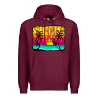 Burgundy summer vibes Premium Hoodie - CowCowDesign