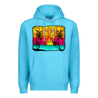 Ocean Blue summer vibes Premium Hoodie - CowCowDesign