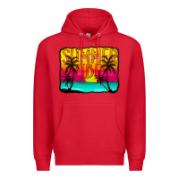 Red summer vibes Premium Hoodie - CowCowDesign