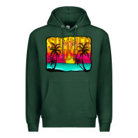 Sports Green summer vibes Premium Hoodie - CowCowDesign