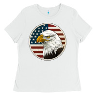 White American Bald Eagle Ladies Tee - Jasminsmagicworld