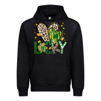Black Lucky Saint Patricks Day Urban Hoodie - CowhideDigitalArt