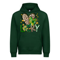 Forest Green Lucky Saint Patricks Day Urban Hoodie - CowhideDigitalArt