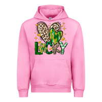 Fuchsia Pink Lucky Saint Patricks Day Urban Hoodie - CowhideDigitalArt
