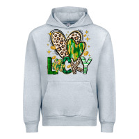 Heather Grey Lucky Saint Patricks Day Urban Hoodie - CowhideDigitalArt