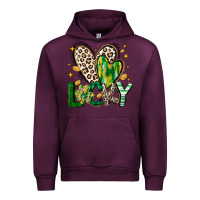 Mauve Wine Lucky Saint Patricks Day Urban Hoodie - CowhideDigitalArt
