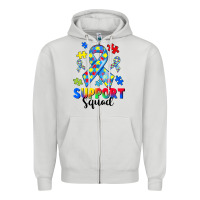 Dove Grey support squad autism Zipper Hoodie - CowGirlArtShop