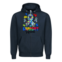 Navy support squad autism Zipper Hoodie - CowGirlArtShop